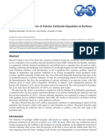 Evaluación y Predicción de La Depositación de Carbonato de Calsio en Superficies