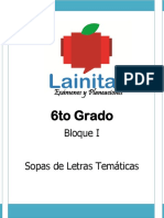 6to Grado Sopa de Letras