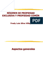 Regimen de Propiedad Exclusiva y Propiedad Comun