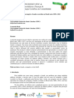 Ranking de Corrupção e Fraudes Ocorridas No Brasil Entre 1999 e 2012