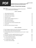 Principles of Programming Languages