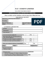 Bestway Cement Limited: Please Carefully Read The Guidelines On The Last Page Before Filling This Form