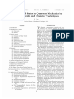 Fano - Description of States in Qunatum Mechanics by Density Matrix and Operators