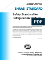 Ashrae Standard Safety Standard For Refrigeration Systems