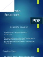 Quadratic Equations