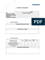 Formato Informe Psicolaboral