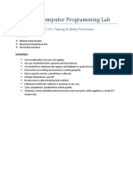 CL103 - Computer Programming - Lab # ## (Timing& Delay Practice)