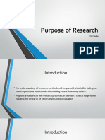 Purpose of Research