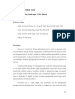 B. Other Possible Test B.1 Glucose-Fasting Blood Sugar (FBS) (Blood)