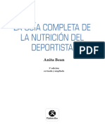 La Guía Completa de La Nutrición Del Deportista: Anita Bean