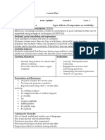 Lesson Plan Effect of Temp On Sol