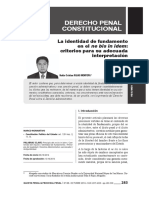 La Identidad de Fundamento en El Ne Bis in Idem