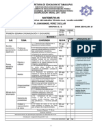 Dosificacion Anual Matematicas 2o. 2017-2018