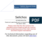 Selichos: For Technical Information Regarding Use of This Document, Press CTRL and