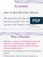 Planning: How To Best Meet Your Mission