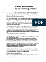 Cuales Son Las Principales Fuentes de La Cultura Peruana