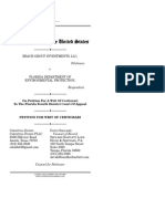 Petition For A Writ of Certiorari, Beach Group Investments, LLC v. Fla. Dep't of Env. Prot., No. 17-262 (Aug. 14, 2017)