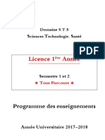 Programme 1ère Année S1 Et S2 17-18