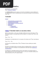 Velocidad Relativa