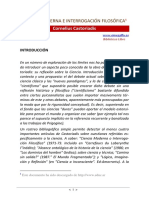 Castoriadis, Cornelius. Ciencia Moderna e Interrogación Filosófica PDF