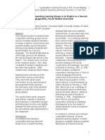 The Effects of Cooperative Learning Groups in An English As A Second Language (ESL), Social Studies Classroom