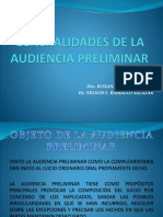 Generalidades de La Audiencia Preliminar