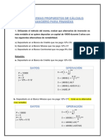 Problemas Propuestos de Cálculo Financiero