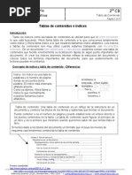 Teórico Tabla de Contenidos e Indice