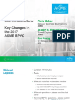 Key Changes For 2017 BPVC