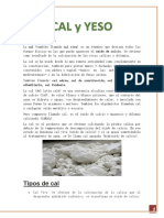 CAL y YESO - Informe