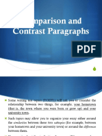 Comparison and Contrast Paragraphs