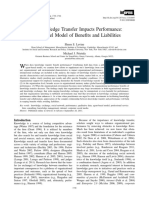 How Knowledge Transfer Impacts Performance: A Multilevel Model of Benefits and Liabilities