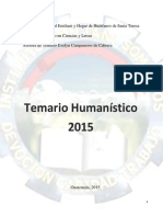 Temario Humanístico - 2015