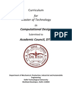 M.tech. Computational Design Syllabus-DTU