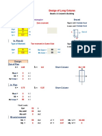 Desige of Long Column: Input Data: Out of Plan (B)