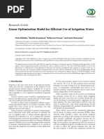 Research Article: Linear Optimization Model For Efficient Use of Irrigation Water