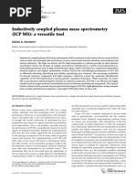 Inductively Coupled Plasma Mass Spectrometry (ICP MS) : A Versatile Tool