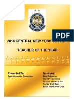 2016 CNY PGA Teacher of The Year