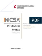 Informe de Avance Inicsa Ltda