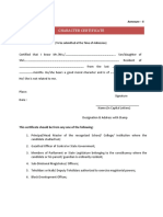 Character Certificate PDF