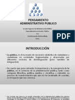 Pensamiento Administrativo Publico Presentacion