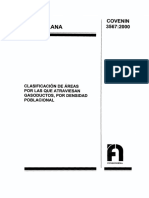 3567-00. Clasificación de Áreas Por Las Que Atraviesan Gasoductos, Por Densidad Poblacional