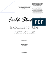 Field Study 4 Exploring The Curriculum