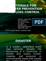 Rationale For Disaster Prevention and Loss Control