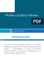 Prueba Calórica Mínima