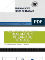 Comparación de Reglamento Interno de Trabajo Textimax, Pesquera Diamante y Adinelsa