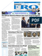 Baltimore Afro-American Newspaper, August 21, 2010