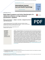 Body-Image Acceptance and Action Questionnaire: Its Deleterious Influence On Binge Eating and Psychometric Validation