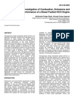 An Experimental Investigation of Combustion, Emissions and Performance of A Diesel Fuelled HCCI Engine