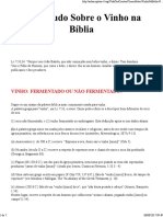 Um Estudo Sobre o Vinho Na Bíblia